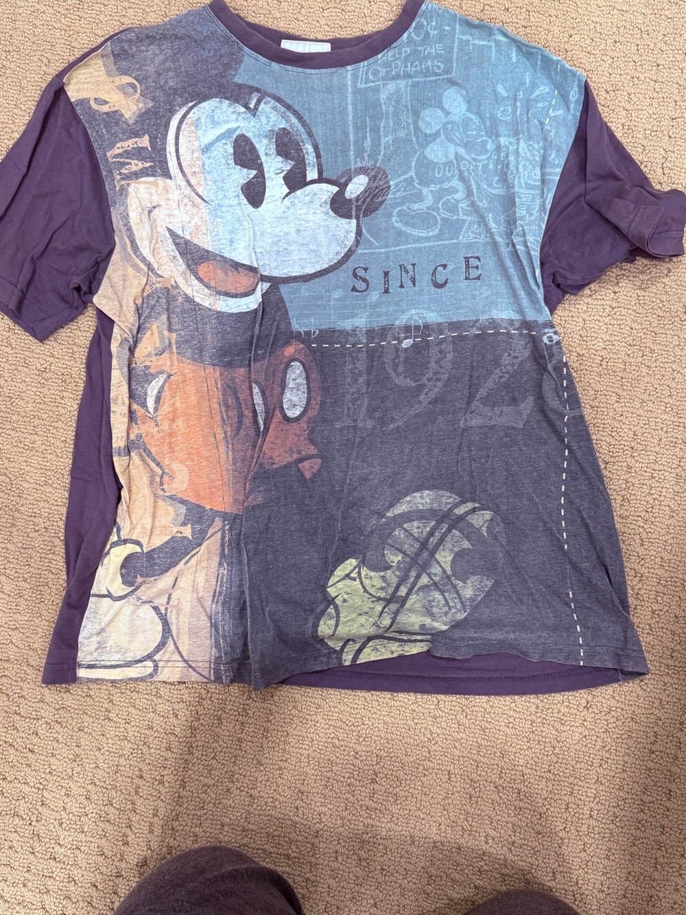 Kids Purple Mickey Mouse Graphic Tee